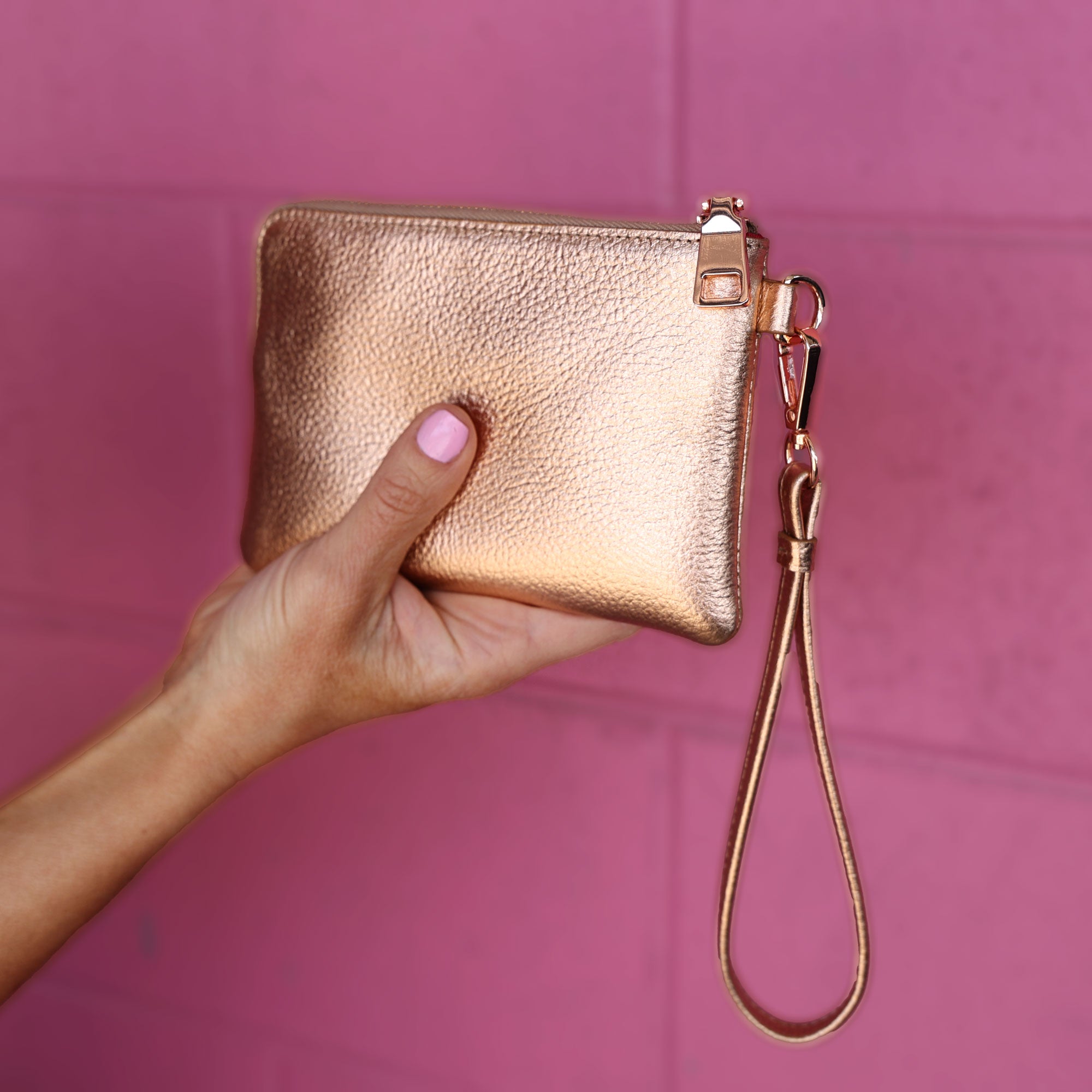 Gold 2025 wristlet purse